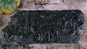 1 Табличка с номером дома из бетона