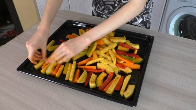 ОВОЩНЫЕ ДОЛЬКИ С ЗОЛОТИСТОЙ КОРОЧКОЙ | Овощи в духовке простой рецепт