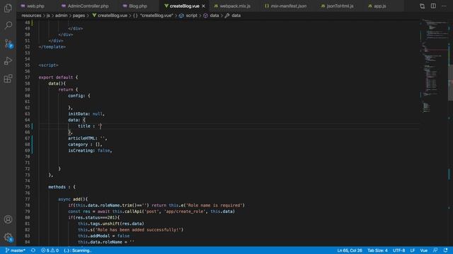 Laravel versioning using mix and blog creation | Full stack Laravel vue development | Part 38