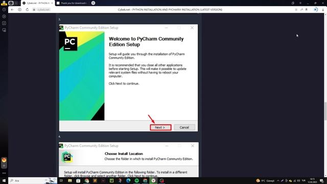 PYTHON INSTALLATION AND PYCHARM INSTALLATION (LATEST VERSION)