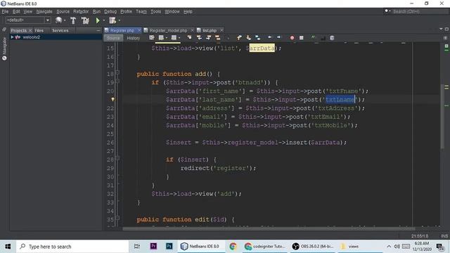 Crud Operation With Mysql Using Codeigniter