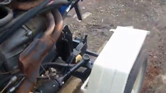 Самодельный трактор. Работа гидравлики смотреть онлайн