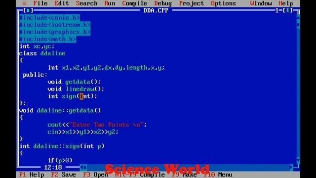 Program On DDA Line Drawing Algorithm | C++/C  Program Explain For DDA Algorithm