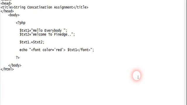 Php Tutorials: String Operators and String Functions