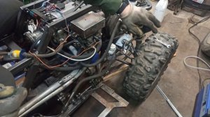 Самодельный квадроцикл из Оки переделка амортизаторов,  кулиса КПП, изготовление воздушного фильтра