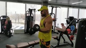 ✔️ Подъем гантелей на бицепс, стоя, поочерёдно, с супинацией в стиле "Old school"