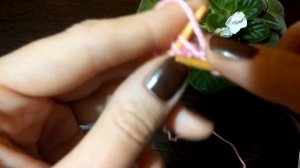 Двойная (полая) резинка.Вяжем спицами чехол для мобильного телефона.