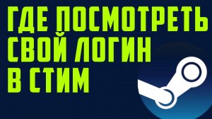 Где посмотреть свой логин в стим