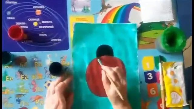 Рисование красками: «Божья коровка» смотреть онлайн
