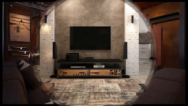 Гостиная в стиле лофт. 34 проекта/*Дизайн интерьера и ремонт* смотреть онлайн