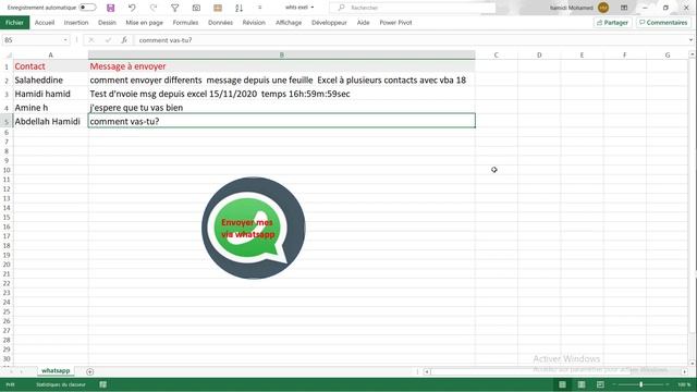 Envoyer ++msg à partir d' EXCEL WHATSAPP смотреть онлайн