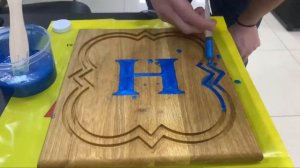 Заливка доски эпоксидной смолой