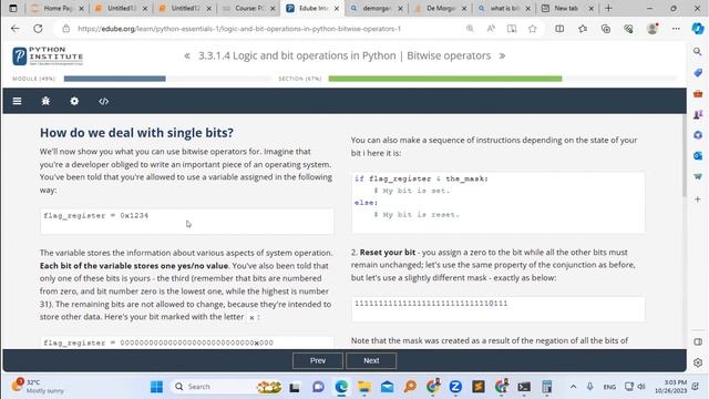 Logic and Bit operation in Python in easy way