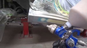 Mitsubishi Lancer X. Замена и окрас порогов, крыльев.