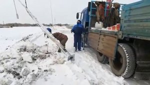 Установка опор наружного освещения ПК 95 левая сторона