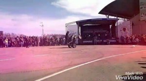 Школьник стантит/ Стант на квадроцикле/  открытие мотосезона 2017  /Вольница/ StunteX