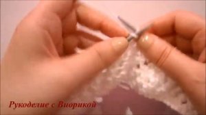 Белое пончо для девочки.Часть №2