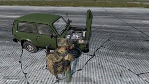 Как собрать машину в dayz, прикрутить колеса и радиатор ключом. Dayz ver 1.16