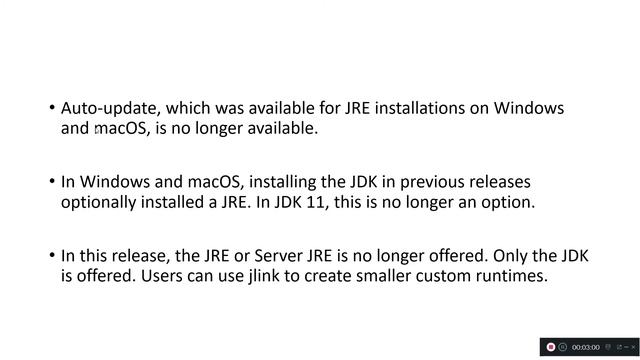 Java 11 new features | No JRE being shipped along with JDK  from Java 11 onwards