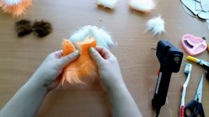 "Лиса" панно из меха.