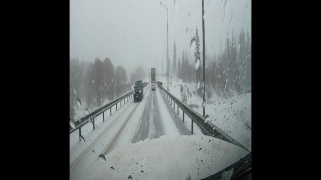 Виртуальный драйв по зимней дороге/Drive on the winter road