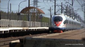Высокоскоростной поезд ЭВС2-02 "Сапсан" Москва — Санкт-Петербург