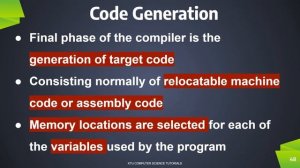 Phases of a Compiler - Part 3 (KTU CS 304 Compiler Design - S6 CS/IT - Module 1)