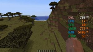 GeForce RTX 2060 -- Intel Core i7-3770 -- Minecraft FPS Test