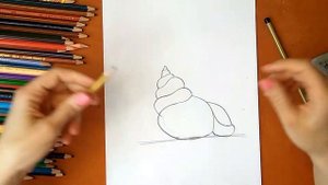 Как нарисовать ракушку. Онлайн-школа рисования "Малевашки"
