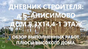 Дневник строителя: д.Большое Анисимово, дом 8,3х14,4-1 этаж. "Плюсы" высокого дома.