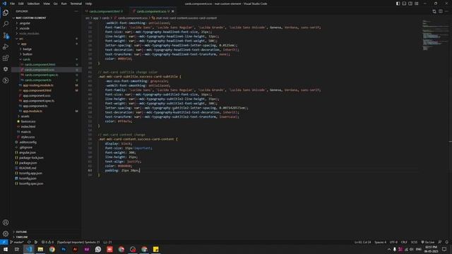 5) Mat Card Customize in Angular 15