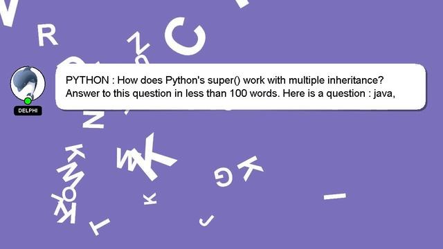 PYTHON : How does Python's super() work with multiple inheritance? смотреть онлайн