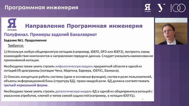 Вебинар по направлению «Программная инженерия» (заключительный этап) // вуз-организатор УрФУ