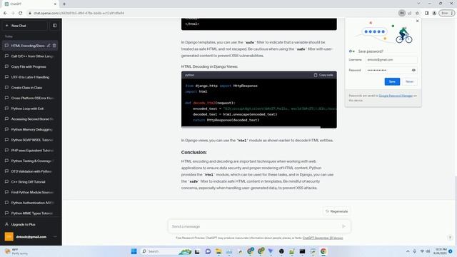 How do I perform HTML decodingencoding using PythonDjango