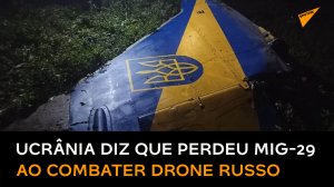 MiG-29 da Ucrânia aparece destruído após tentar derrubar drones russos em Vinnitsa