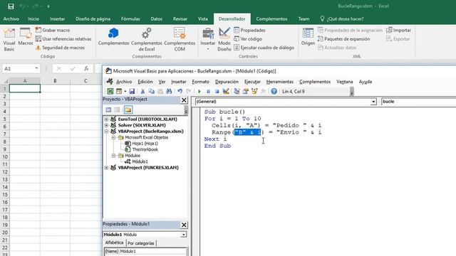 Escribir con un Bucle en un Rango con una macro de Excel смотреть онлайн