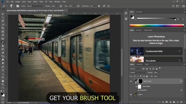 HOW TO CREATE A SPEED MOTION EFFECT USING THE RADIAL BLUR IN PHOTOSHOP (1 MINUTE) смотреть онлайн