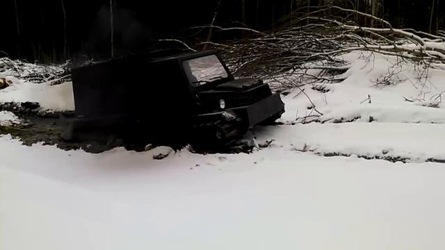 Самоделка на гусеничном ходу. На гусеницах. испытания