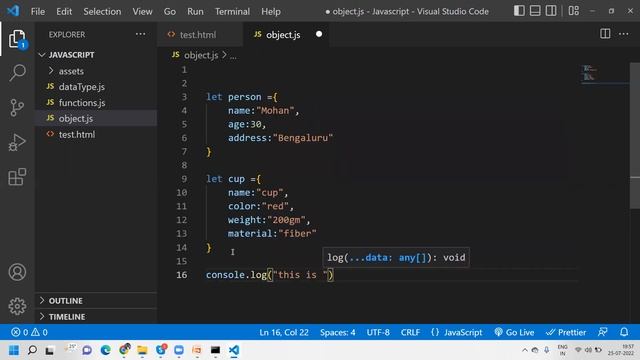 6# JavaScript Object #javascriptobject #javascript #javascripttutorial