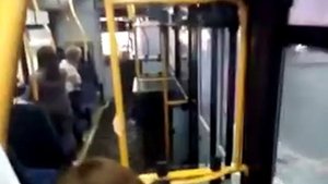 Водой в овтобусе во время дождя УФА