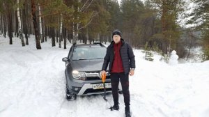 Дизельный  Renault Duster  (Рено Дастер) по мокрому  снегу!