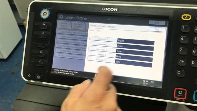 RICOH MP C3003 C3503 Смени язык MPC3003 MPC3503 MPC4503 MPC5503 смотреть онлайн