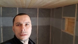 Утепление и пароизоляция каркаса стен бани