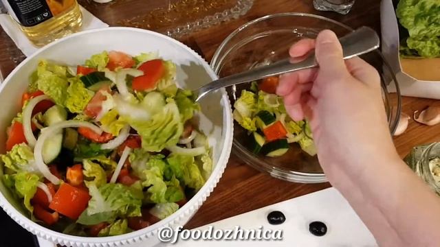 ВКУСНЫЙ и ПРОСТОЙ рецепт салата "ГРЕЧЕСКИЙ" | салат к рыбе и мясу смотреть онлайн