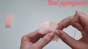 ?Цветы из органзы своими руками. Organza flowers. Мастер класс