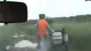 Погоня ДПС за мотоциклом c люлькой