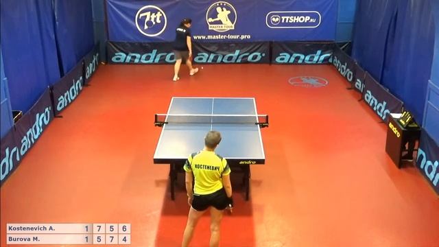 Настольный теннис матч 13 Костеневич Анастасия Бурова Майя смотреть онлайн
