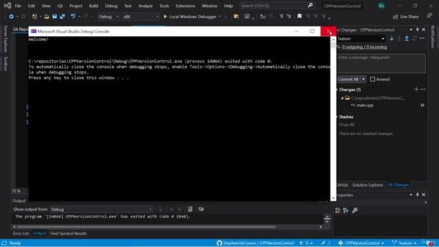 31. Слияние конфликтов в Visual Studio.