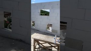 Стройка курятника 6х4 из автоклавного газобетона (кладка)