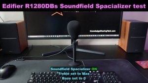 Edifier R1280DBs Soundfield Spacializer test On vs Off